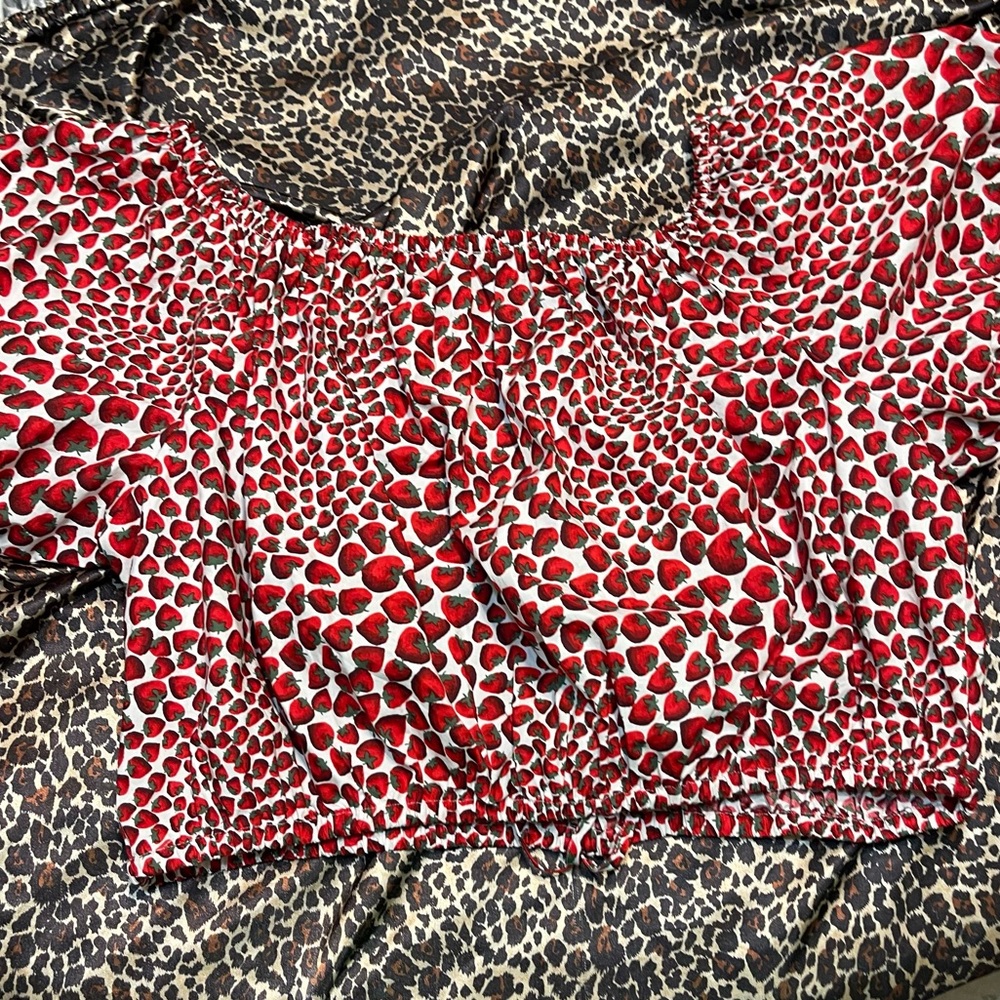 J.Crew Strawberry Cinched-waist Poplin Crop Top - Picture 8 of 16